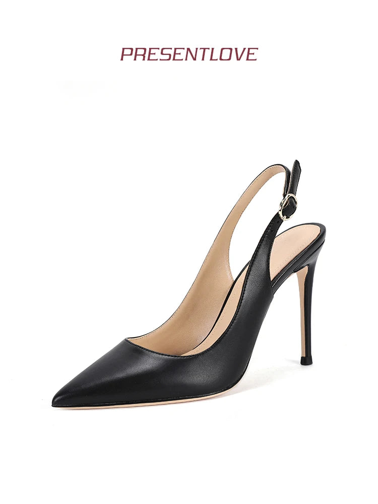 elegant heeled sandals summer Heels for women luxury Leather Matte High Heels Women High Slippers Party Dress Ladies Prom Shoes