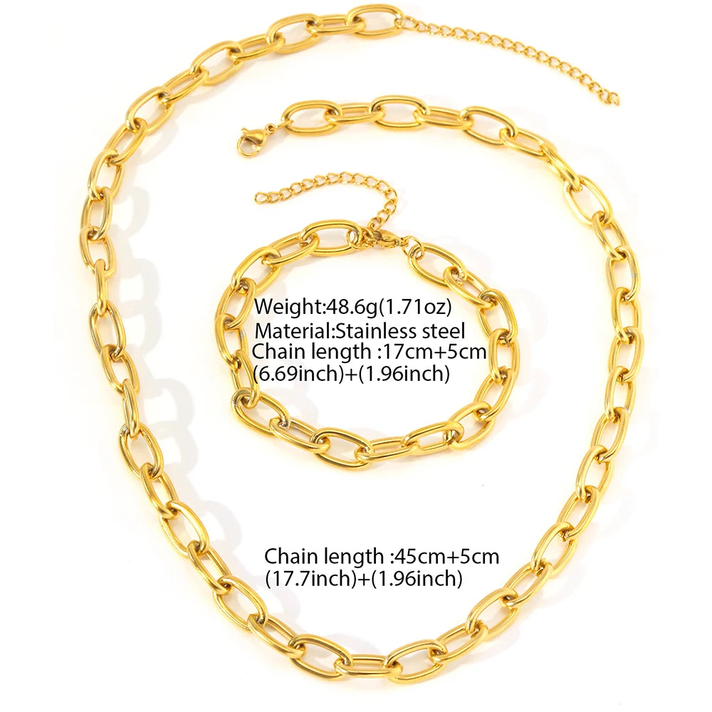 Stainless Steel Necklace Fine Minimalist Single Chain Necklace Fine Colorfast High Quality Adjustable Necklace For Women Jewelry