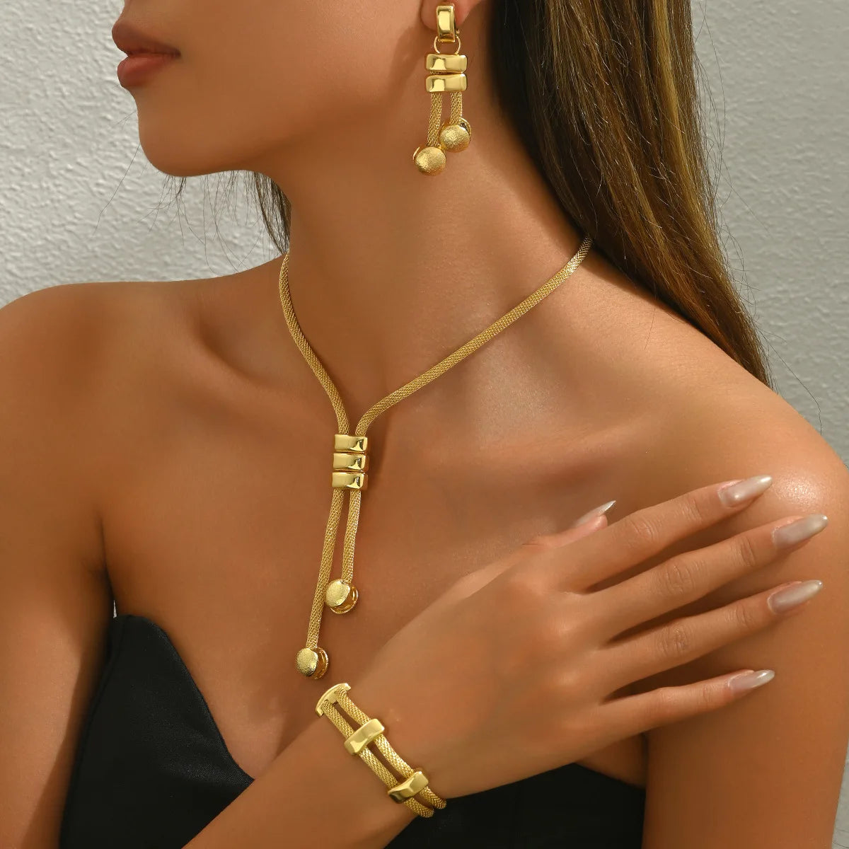 2/3/4pcs Earrings Set Necklace Ring Bracelet Jewelry Set Bridal Wedding Banquet Accessories Fashionable Women Party Holiday Gift