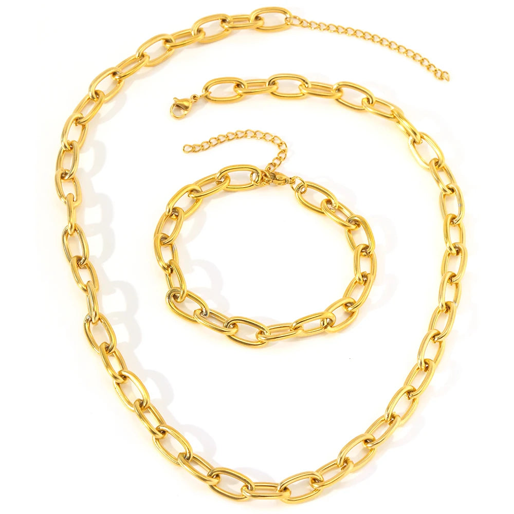 Stainless Steel Necklace Fine Minimalist Single Chain Necklace Fine Colorfast High Quality Adjustable Necklace For Women Jewelry