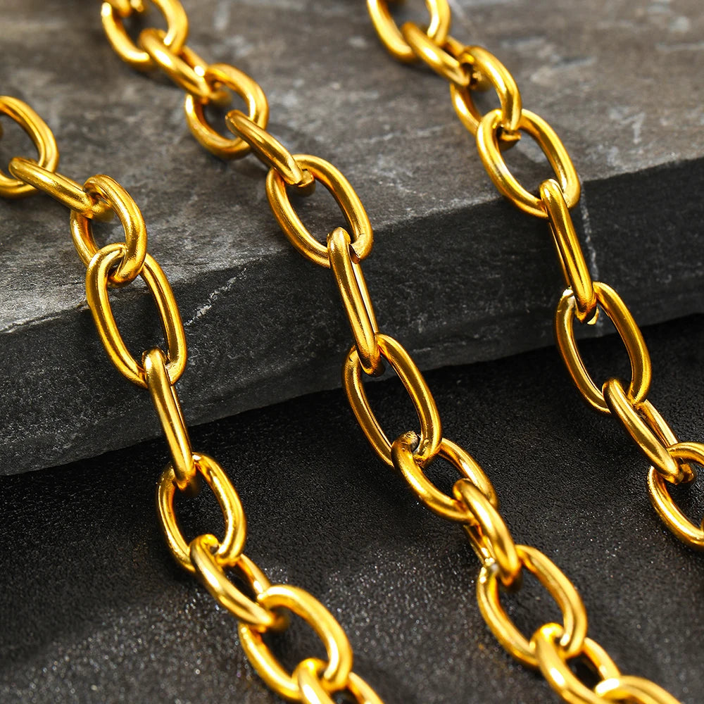 Stainless Steel Necklace Fine Minimalist Single Chain Necklace Fine Colorfast High Quality Adjustable Necklace For Women Jewelry