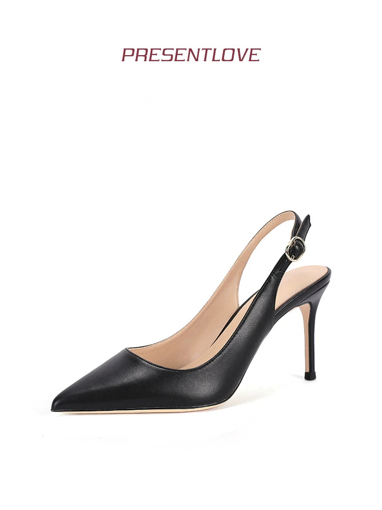 elegant heeled sandals summer Heels for women luxury Leather Matte High Heels Women High Slippers Party Dress Ladies Prom Shoes