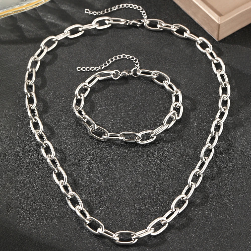 Stainless Steel Necklace Fine Minimalist Single Chain Necklace Fine Colorfast High Quality Adjustable Necklace For Women Jewelry